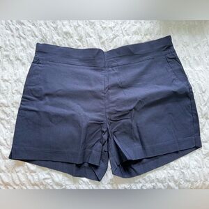 JAMfit Women's Chino Shorts-4"Inseam, High Waisted,Elastic w/ 2 Front Pockets-XL